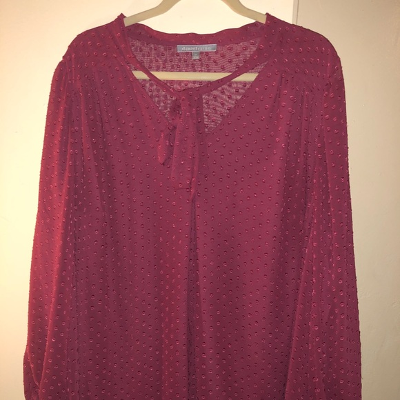 Daniel Rainn Tops - Daniel Rainn Brown sheer 3x blouse